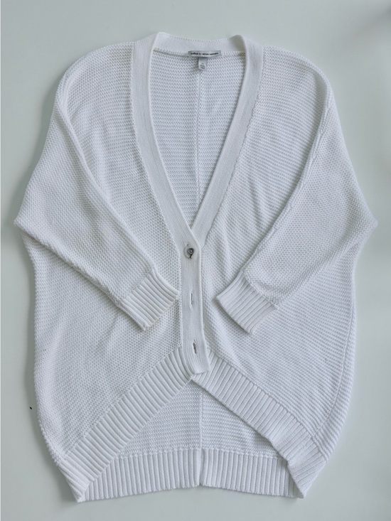 Autumn Cashmere Sweaters - Autumn Cashmere White Knit Button-Front Cardigan | Extra Small